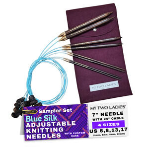 Blue Silk | Sampler Set |4 Sizes | US6, US8, US13, US17 | w/custom case